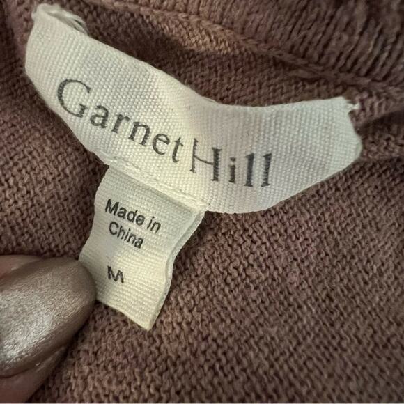 Garnet Hill Mauve Pocket Sweater Tunic Length Long Sleeved Lightweight Top - Picture 5 of 10
